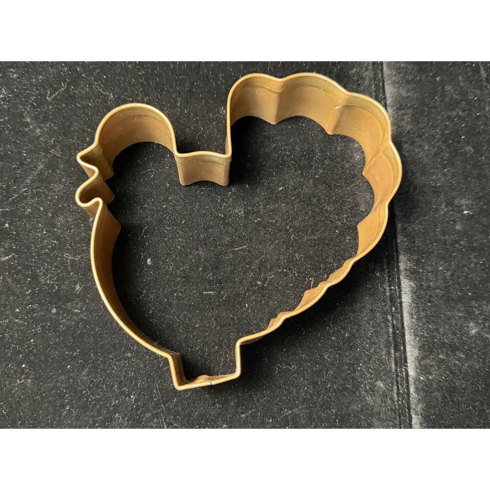 Vintage Copper Chicken Hen Cookie Cutter Farmhouse Kitchen Metal Baking Mold